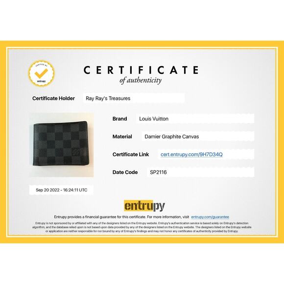 NEW Louis Vuitton Multiple Wallet Damier Graphite  SP2116 - Picture 2 of 12